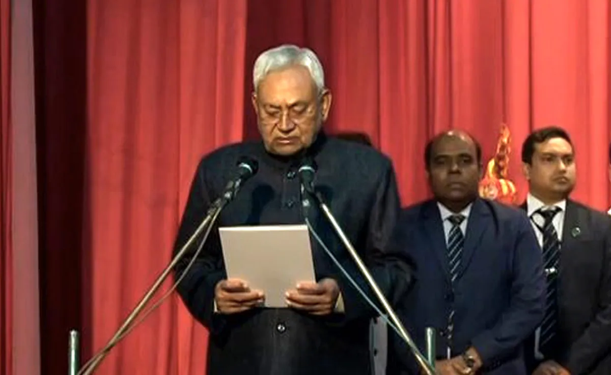 Bihar Chief Minister Taking Oath