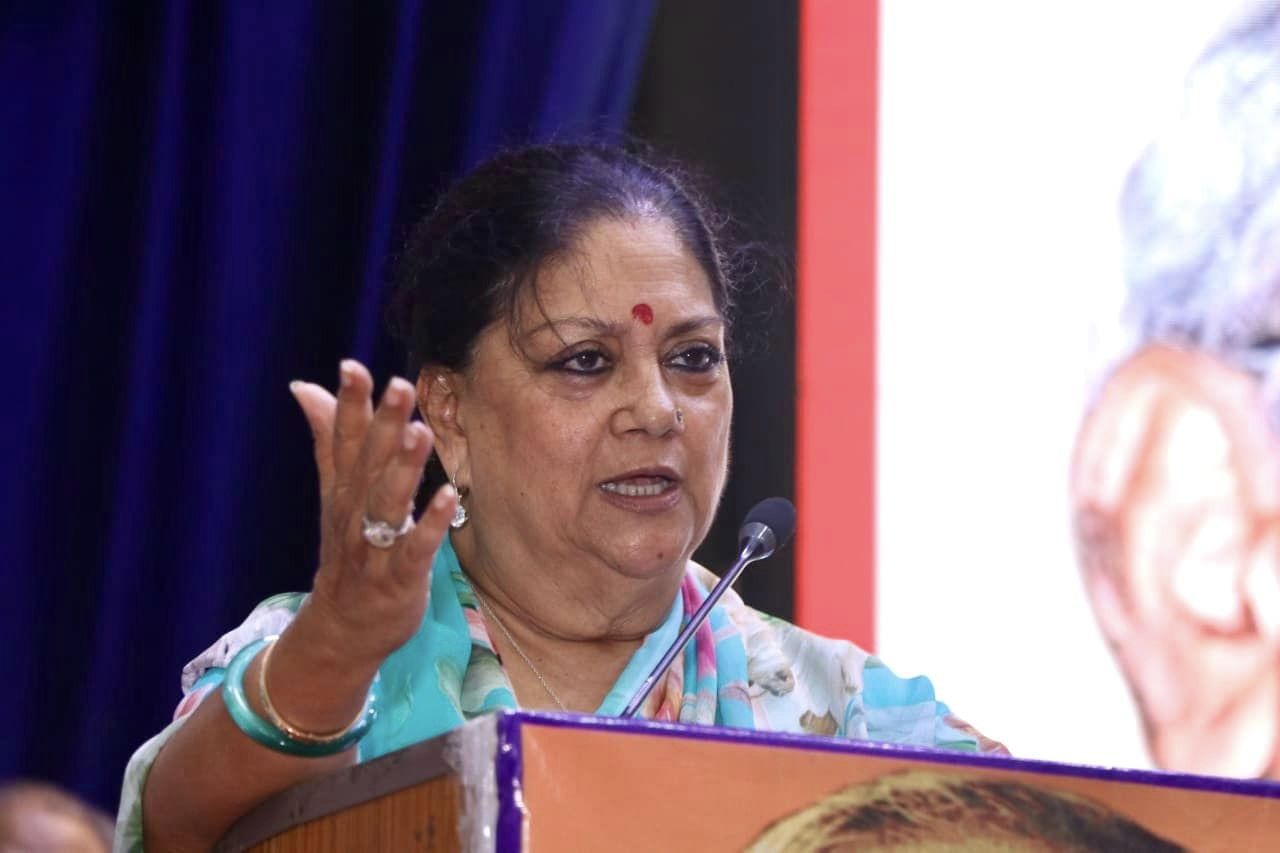 Vasundhara Raje broke the silence